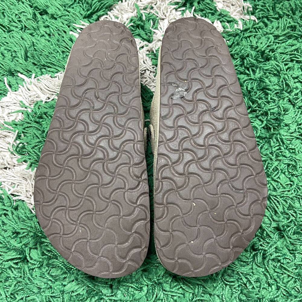 Birkenstock Boston Suede Taupe Soft Footbed Clogs Men's size 43 US 10 Pre Owned - Picture 8 of 13